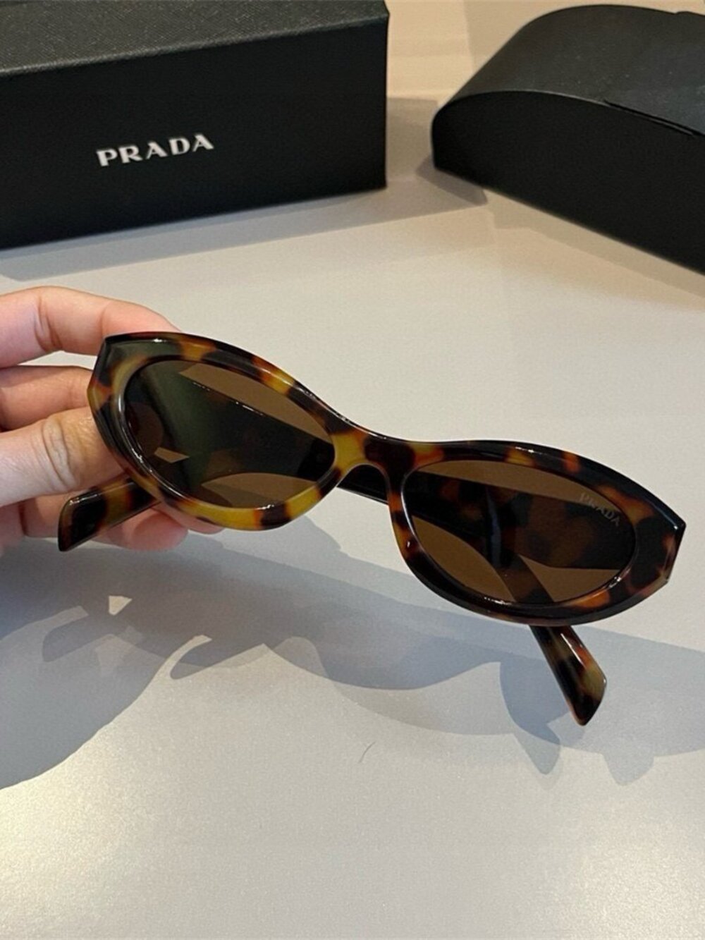 Prada Sunglasses Brown Black Tortoise